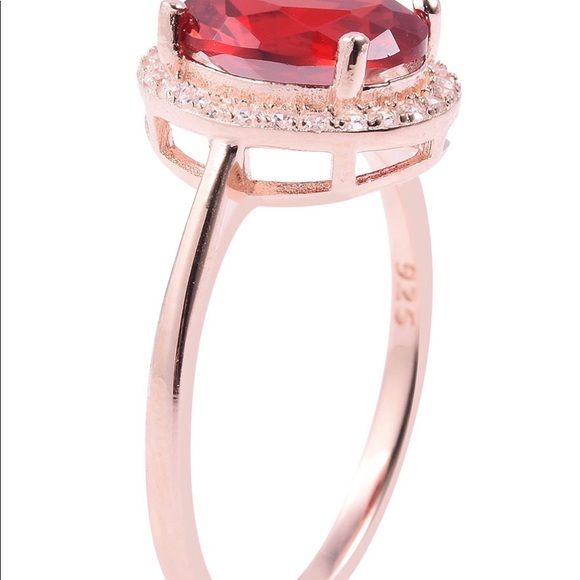 Simulated Ruby/Diamond Ring (size 10) - Picture 2 of 4
